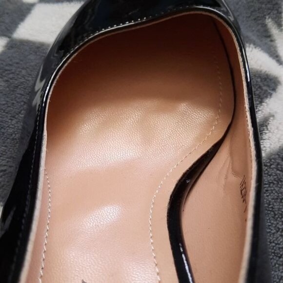 Rotcv Black Patent Leather Pointed Toe  Red & Black Unique Heel Shoe Size 6 - Picture 10 of 14